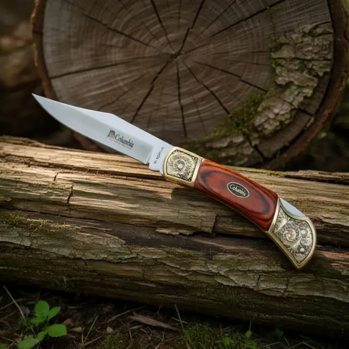 Knivox Columbia Company B1010-A İşlemeli Orta Boy Manuel Kamp Çakısı