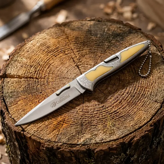 Knivox Columbia Company A3123-D İşlemeli Manuel Kamp Çakısı