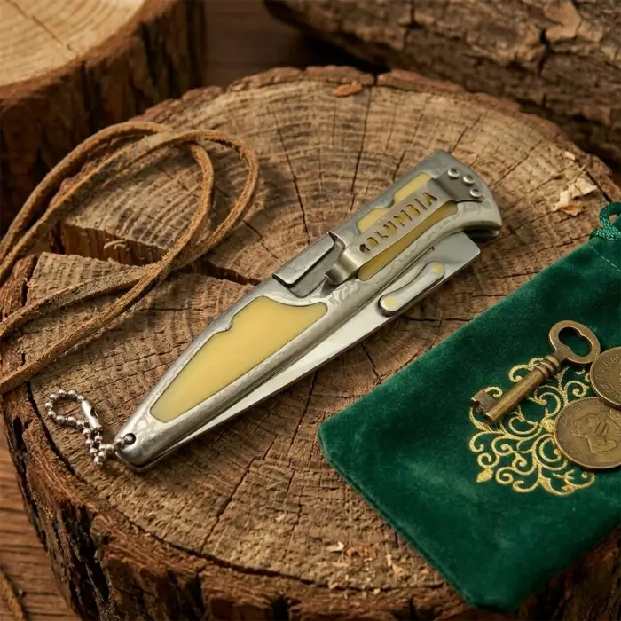 Knivox Columbia Company A3123-D İşlemeli Manuel Kamp Çakısı