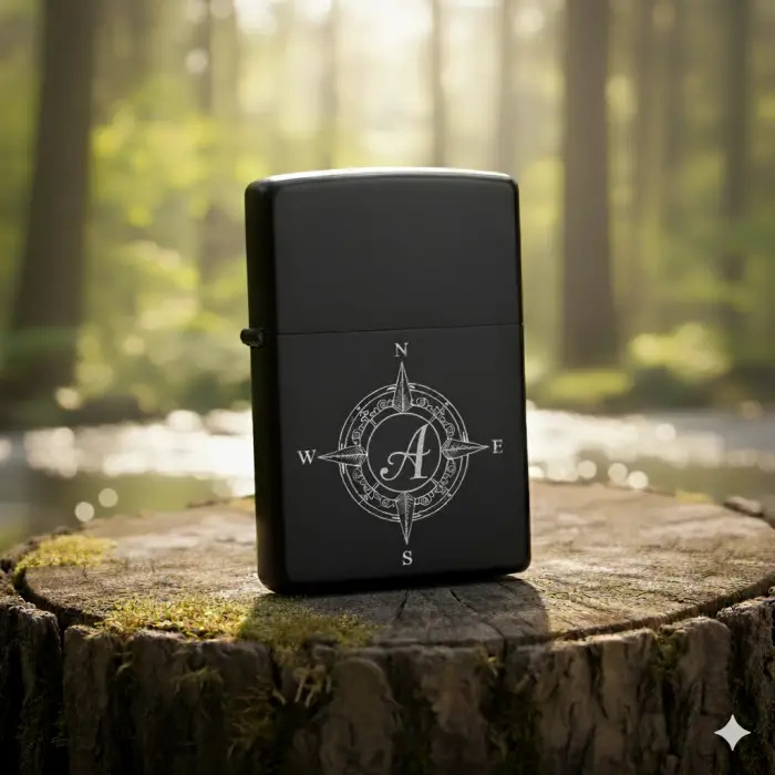 A Harfli Detaylı Kişiye Özel Harf Baskılı Benzinli Çakmak