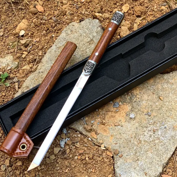 Ahşap Saplı Geleneksel Japon Tanto AlsepeteAvm Stili Mini Kılıç