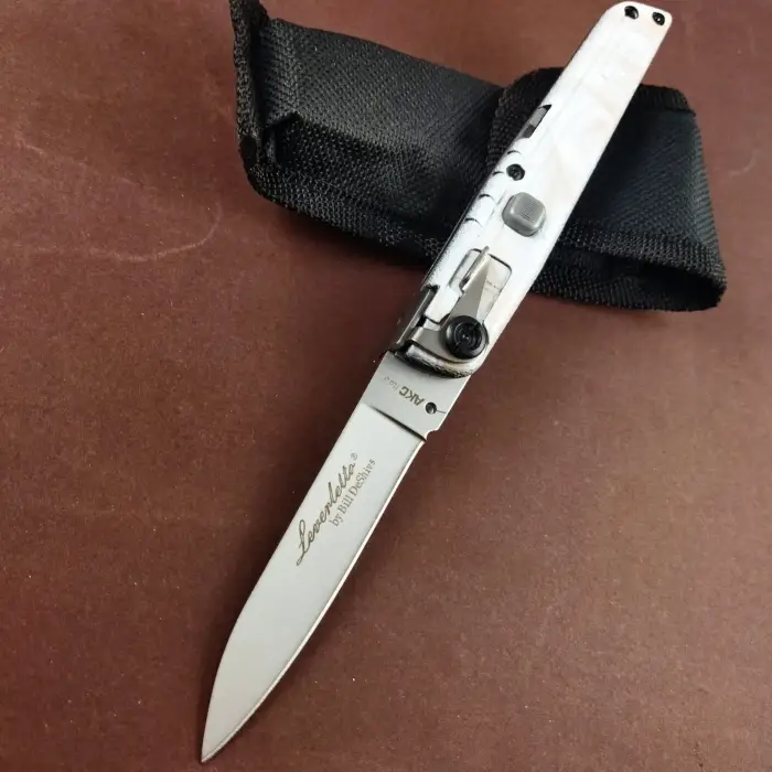 AKC AlsepeteAvm Levetto Düğmeli İtalyan Stiletto Kamp Çakısı