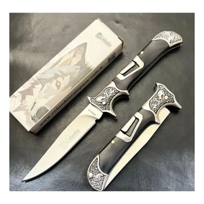 AlsepeteAvm AlsepeteAvm A3207-B Gravür İşlemeli Manuel Kamp Çakısı