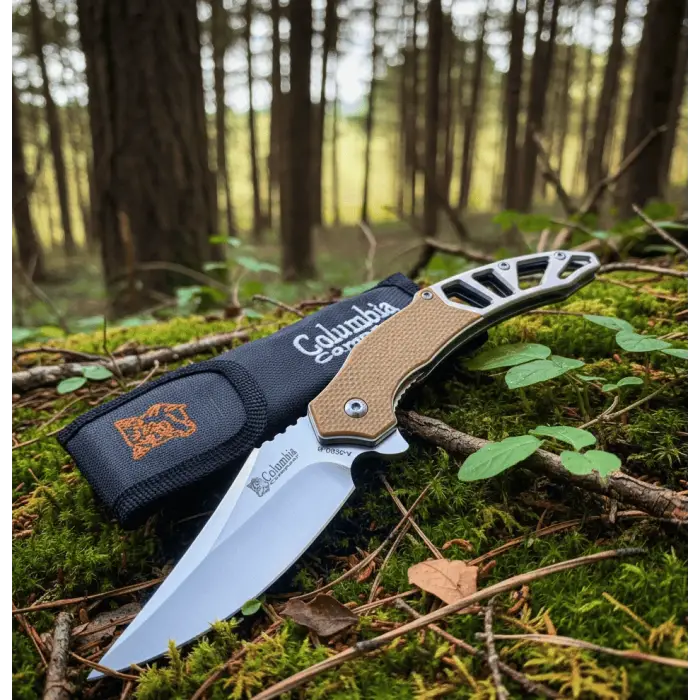 AlsepeteAvm AlsepeteAvm A3390-B Fixed Blade Brown Auto Kamp Çakısı