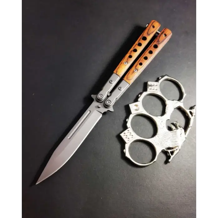 AlsepeteAvm  AlsepeteAvm Ahşap Kabze Biber Gazı Hediyeli Kelebek