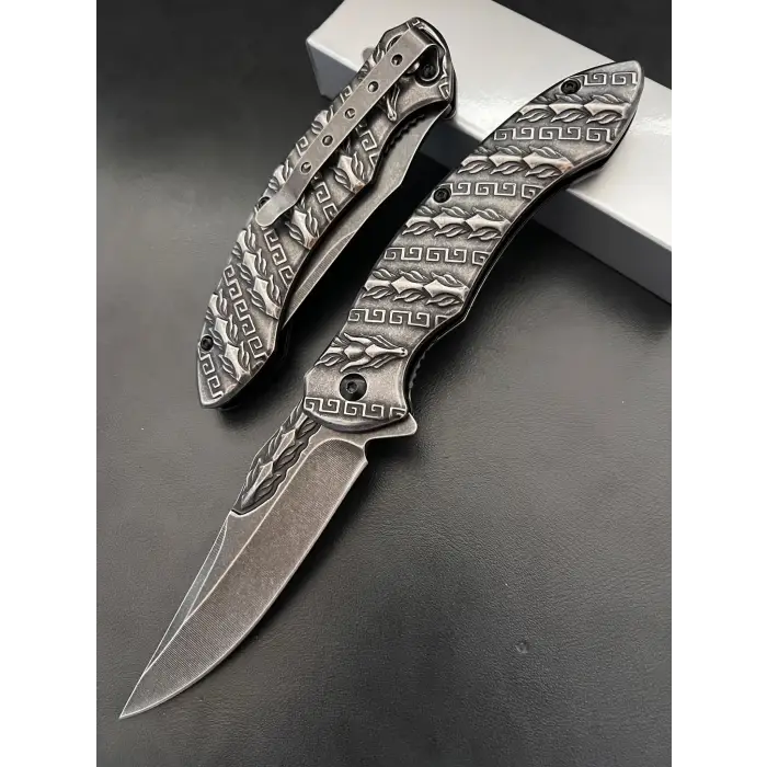 AlsepeteAvm  AlsepeteAvm Desenli Eskitme Gri Kamp Çakısı