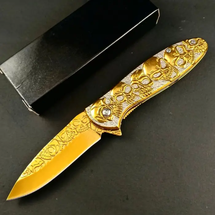 AlsepeteAvm  AlsepeteAvm Gold Kuru Kafa Desenli Kamp Çakısı