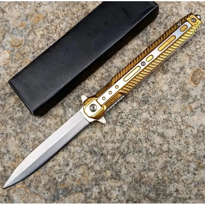 AlsepeteAvm  AlsepeteAvm Gold Auto  Metal Beyfendi Kamp Çakısı