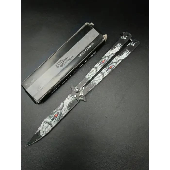 AlsepeteAvm Gri Kaplan Desenli Tek Kelebek