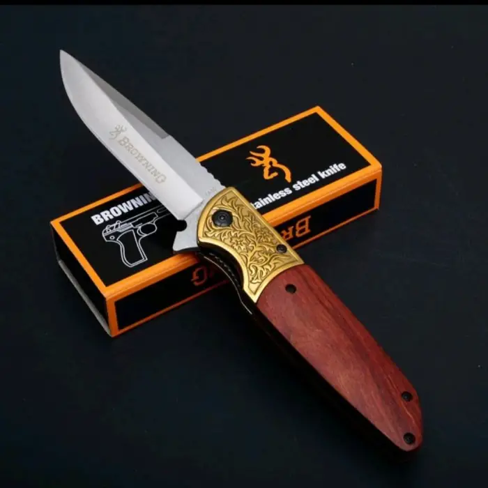 AlsepeteAvm  AlsepeteAvm İşlemeli Ahşap Kabze Kamp Çakısı