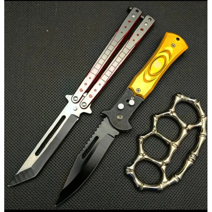 AlsepeteAvm  AlsepeteAvm Kırmızı Tanto Düğmeli Set Punch Hediye