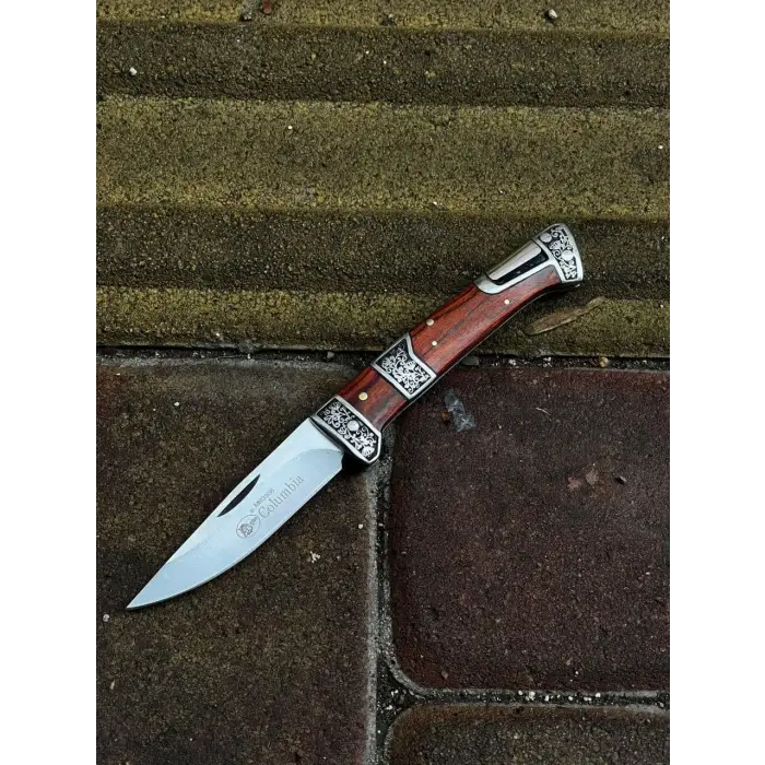 AlsepeteAvm AlsepeteAvm MB3936-A Gravür İşlemeli Ahşap Kabze Kamp Çakısı