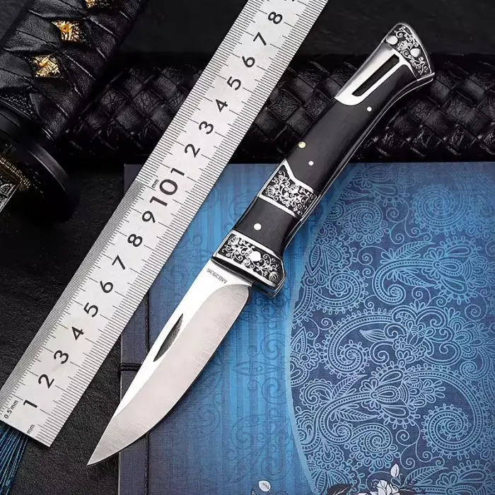 AlsepeteAvm AlsepeteAvm MB3936-B Gravür İşlemeli Ahşap Kabze Kamp Çakısı