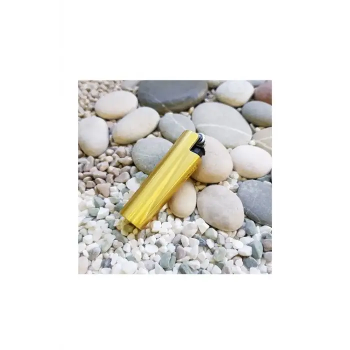 AlsepeteAvm Altın Metal Mikro Taşlı Çakmak