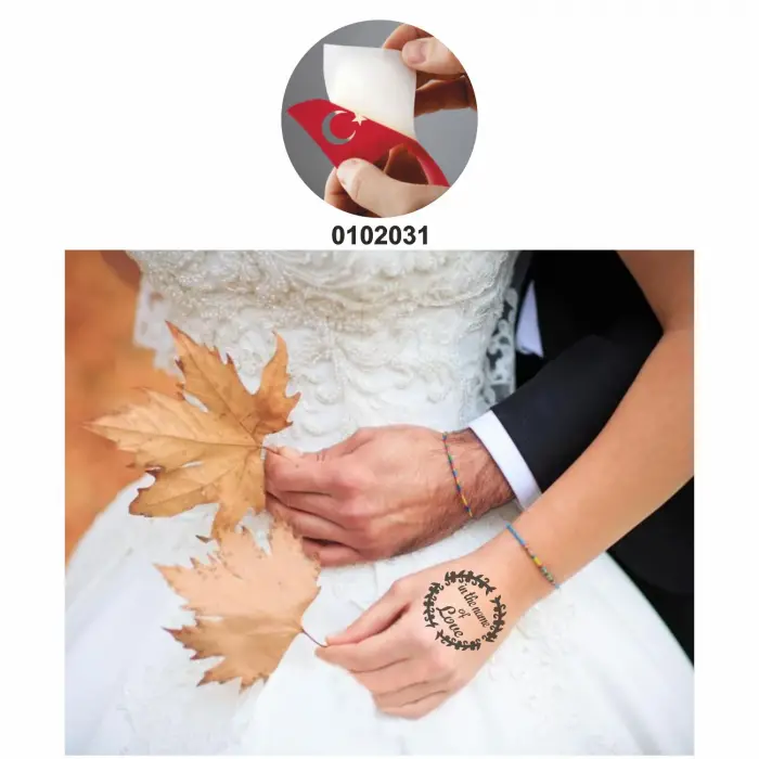 Aşk Adına Tattoo Geçici Dövme Şablonları Kına Kalıpları
