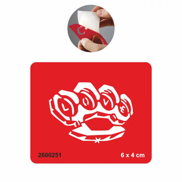 Aşkın Yumruğu Muşta  Tattoo Geçici Dövme Şablonları Kına Kalıpları