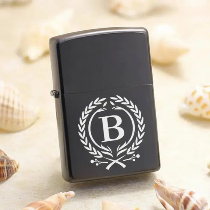 B Harfli Detaylı Kişiye Özel Harf Baskılı Benzinli Çakmak