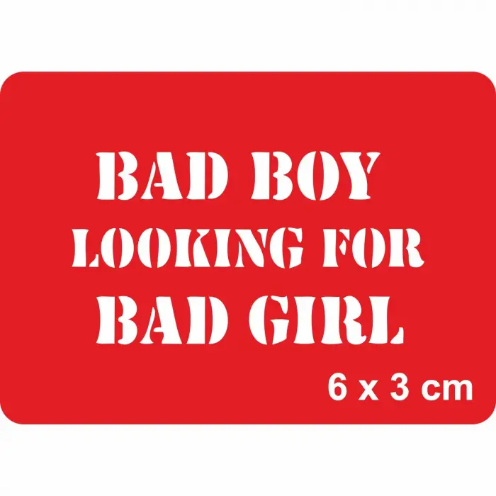 Bad Boy Looking For Bad Girl Tattoo Geçici Dövme Şablonları Kına Kalıpları