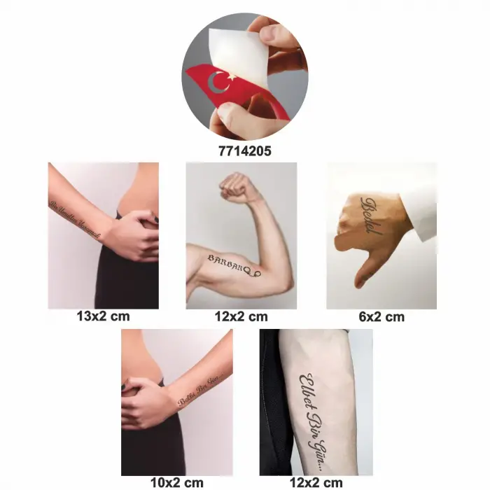 Barbar Bedel Dövme Seti 5 Şablon Seti