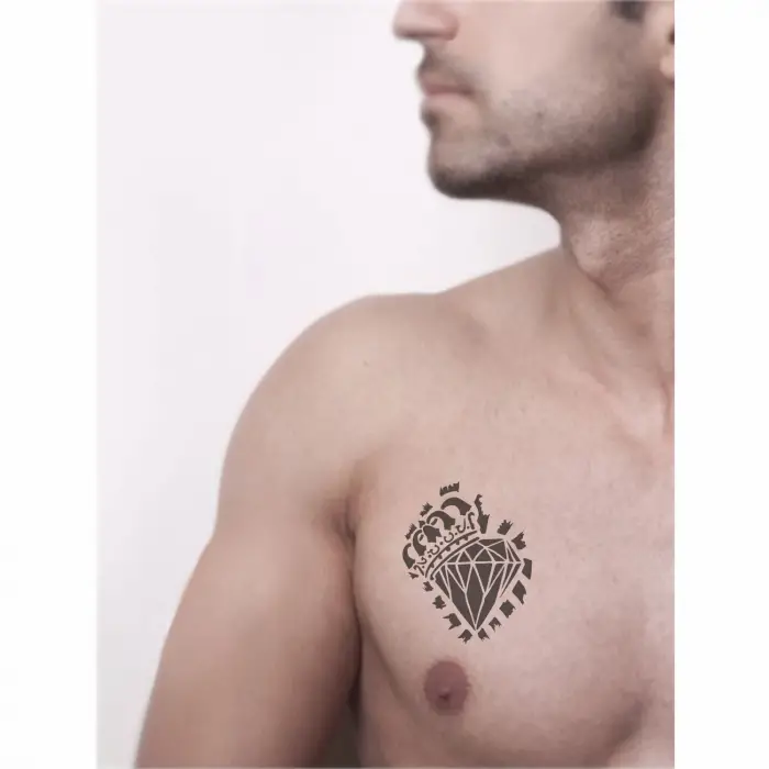 Biz Hep Kraldık Elmas Taç Tattoo Geçici Dövme Şablonları Kına Kalıpları