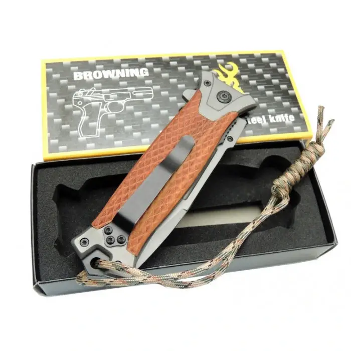 AlsepeteAvm Browning Ahşap Çakı İpli 364RD 21.5 CM