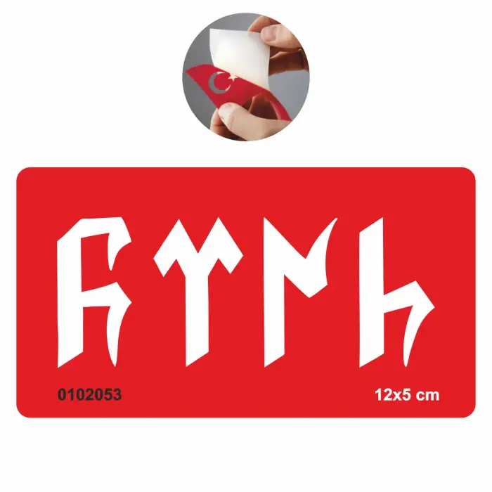 Büyük Göktürkçe Türk Yazısı  Tattoo Geçici Dövme Şablonları Kına Kalıpları