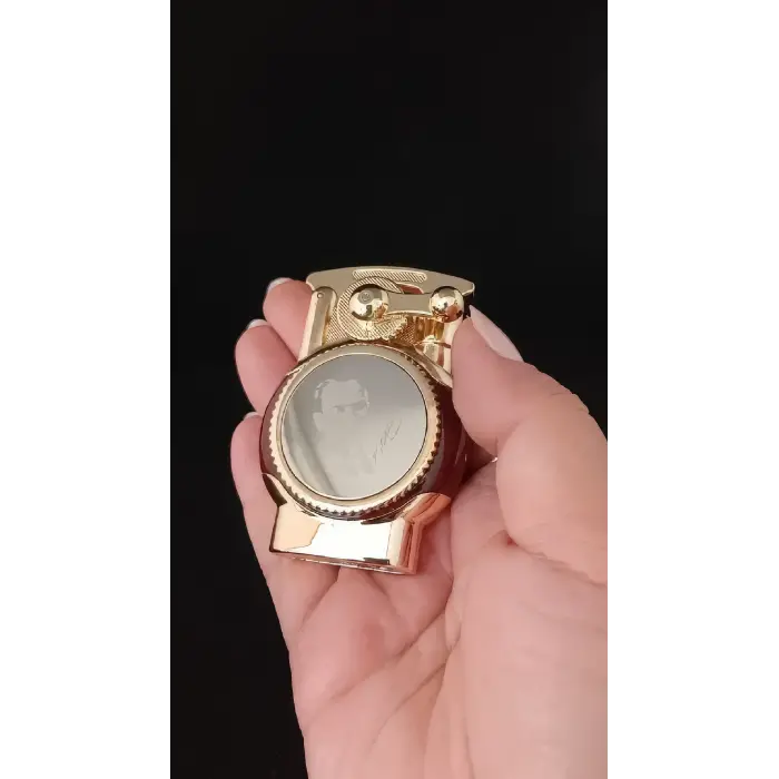 Lüks Metal Gövde Atatürk Figürlü Özel Tasarım Jet Alev Çakmak