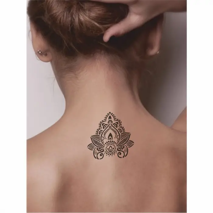 Dantel Motifi 254 Tattoo Geçici Dövme Şablonları Kına Kalıpları