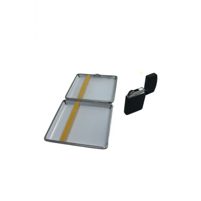 AlsepeteAvm Deri Desenli Tabaka Çakmak Seti