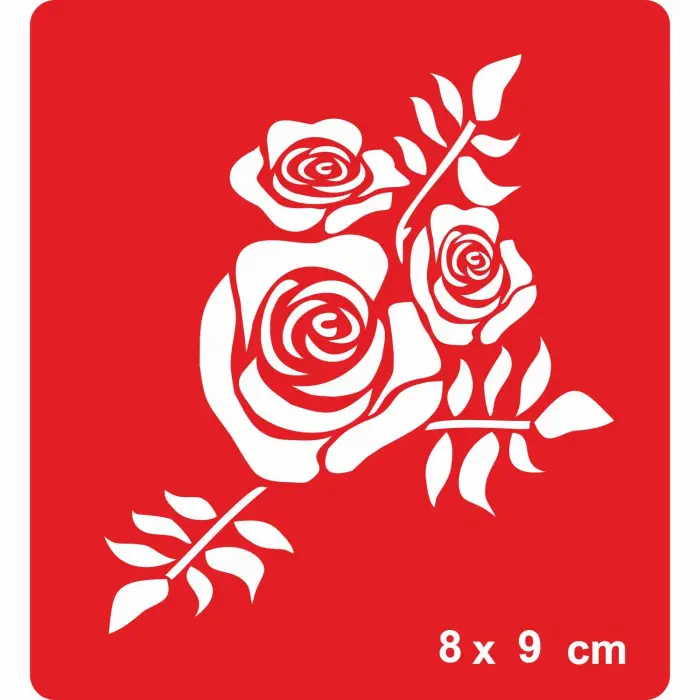 Dikenin Gülü Var! Tattoo Geçici Dövme Şablonları Kına Kalıpları