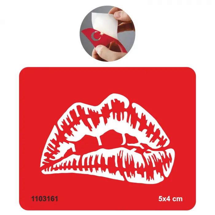 Dudak Isırtan Tattoo Geçici Dövme Şablonları Kına Kalıpları