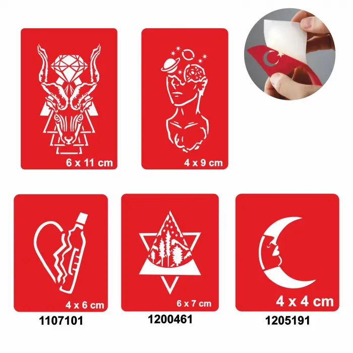 Düşüncenin Gücü 5li Set Geçici Dövme Kına Şablonu