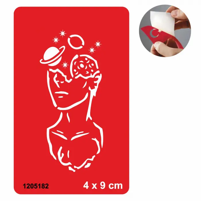 Düşüncenin Gücü Uzay  Tattoo Geçici Dövme Şablonları Kına Kalıpları