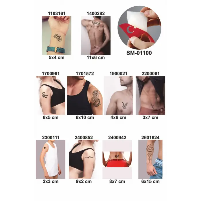 Efsane Tasarımlar Geçici Dövme şablonları 10 Adet Kampanya Ürünü