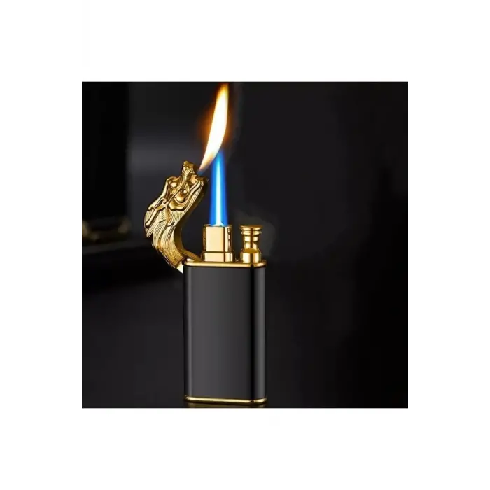 AlsepeteAvm Ejderha Figürlü Çift Alev Çakmak