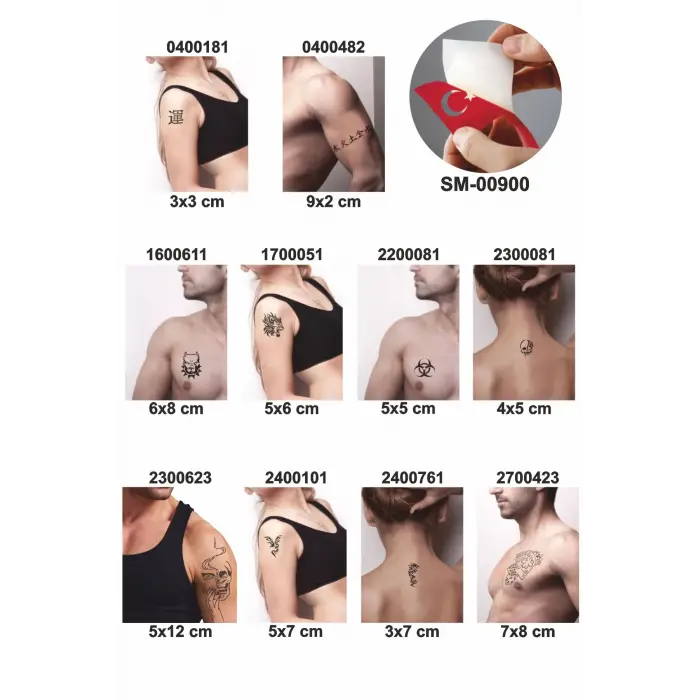 Favori Tasarımlar Geçici Dövme şablonları 10 Adet Kampanya Ürünü