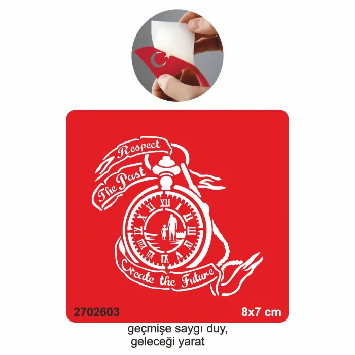 Geçmişe Saygı Saat  Tattoo Geçici Dövme Şablonları Kına Kalıpları