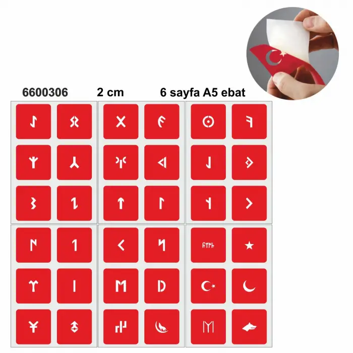 Göktürkçe Dövme Harf Şablonu Seti