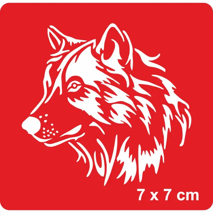 Güzel Yüzlü Kurt Tattoo Geçici Dövme Şablonları Kına Kalıpları