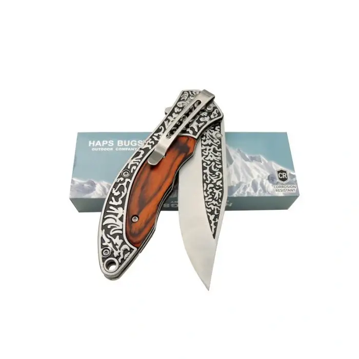 AlsepeteAvm Haps Bugs Gravürlü Çakı LO28A 22 CM