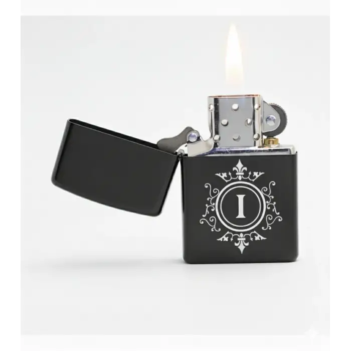 I Harfli Kişiye Özel Harf Baskılı Benzinli Çakmak