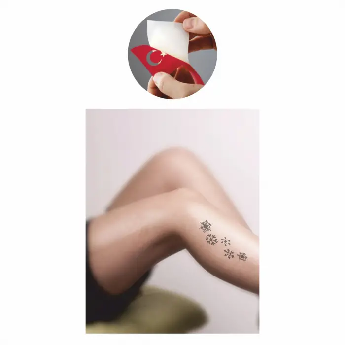 Kar Taneleri Tattoo Geçici Dövme Şablonları Kına Kalıpları