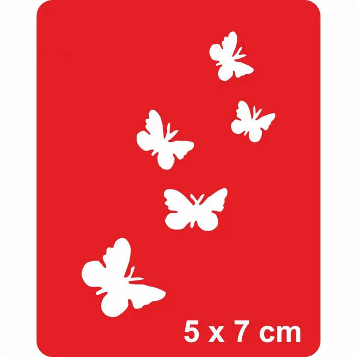 Kelebekler Özgürdür Tattoo Geçici Dövme Şablonları Kına Kalıpları