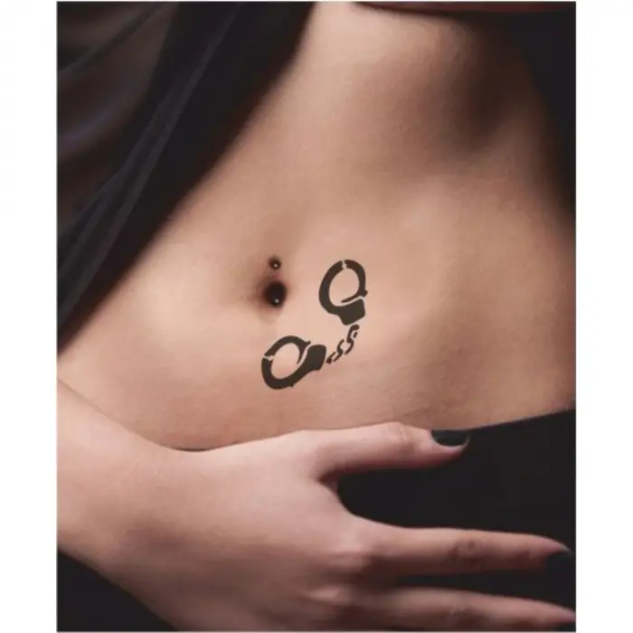 Kelepçeler Tattoo Geçici Dövme Şablonları Kına Kalıpları