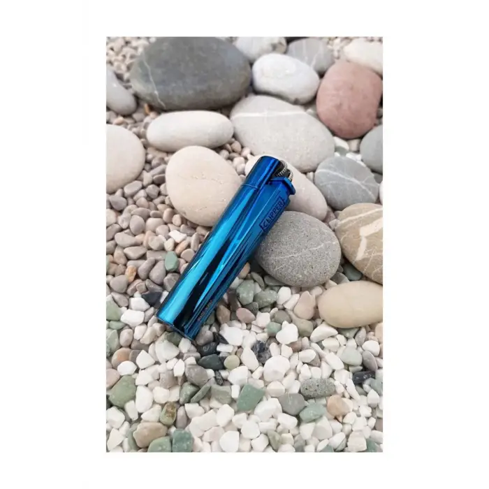 AlsepeteAvm Kişiye Özel Komple Metal Parlak Mavi Çakmak