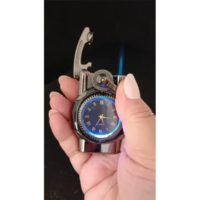 Klasik Şık Saatli Çakmak