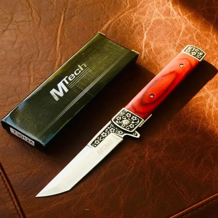 Knivox 3012-A Ahşap Kabze Tanto Kamp Çakısı