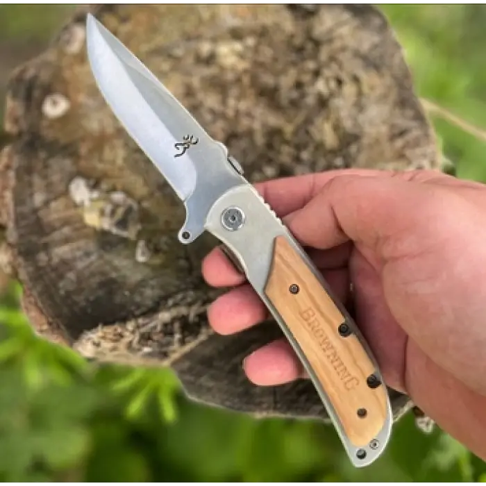 Knivox 338 Ahşap Kabze Survival Kamp Çakısı