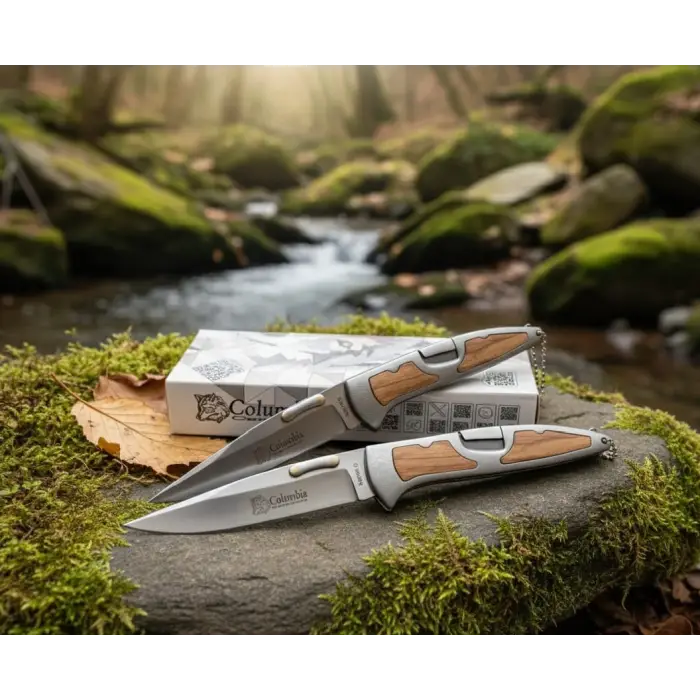 Knivox A3123-C Ahşap Kabze Manuel Kamp Çakısı