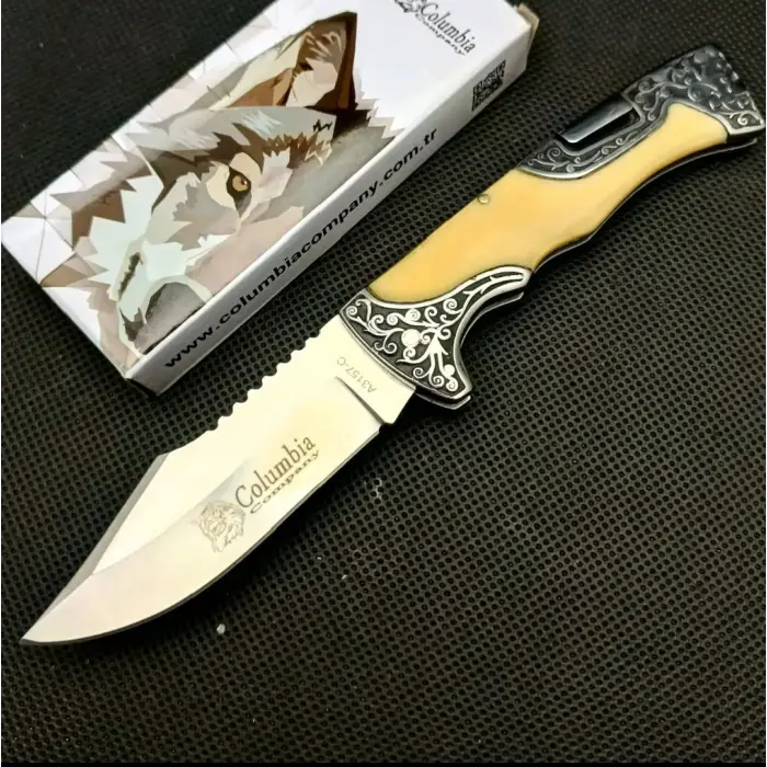 Knivox A3157-C Kemik Gravür İşlemeli Kamp Çakısı